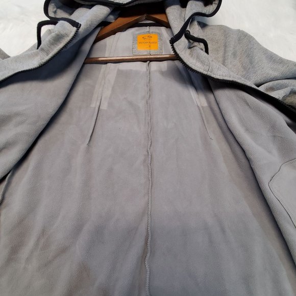 Champion Jacket Womens Medium Gray Black Trim Victory Fleece Athletic Casual - Picture 6 of 10